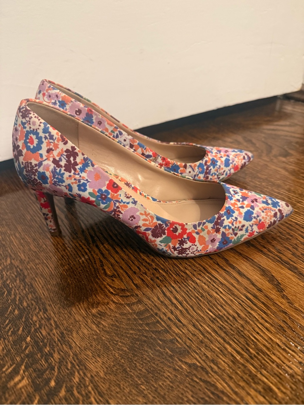 Kelly & Katie Multicolor Floral Pointed Toe Pumps